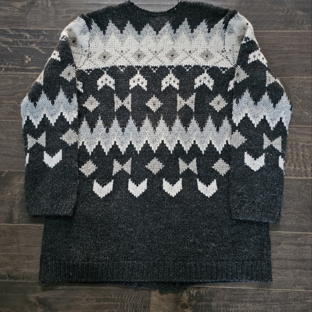 J. Jill Women's Front Fair Isle Chunky Cardigan sz small - Picture 5 of 8